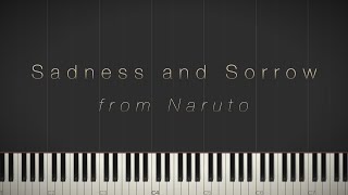 Sadness and Sorrow  Naruto \\ Synthesia Piano Tutorial [upl. by Vallonia379]