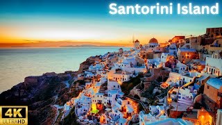 Santorini Island Greece 4K  Iconic Landscape and Homes [upl. by Grethel]