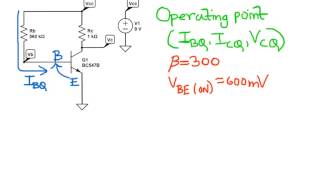 Common Emitter DC Analysis Part 1 [upl. by Hgielrebmik]