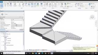 Revit 02 Staircase with Triangle Treads [upl. by Solnit]