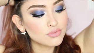 MAQUILLAJE ELEGANTE EN TONOS AZULES  PARA FIESTA [upl. by Esteban]