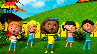 Kids Kindergarten Songs Playlist  Sing amp Dance Along With Little Action Kids [upl. by Ahsaetan]