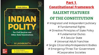 V6 Salient Features of Indian Constitution Part 2 Indian Polity for UPSCPSC [upl. by Niltac]