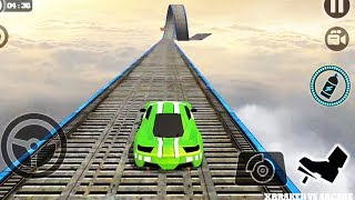 Impossible Stunt Car Tracks 3D Green Car Driving Stunts Levels 13 amp 14  Android GamePlay [upl. by Harrie829]