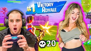 1 KILL  REMOVE 1 PIECE OF CLOTHING w GIRLFRIEND Fortnite [upl. by Glynda]