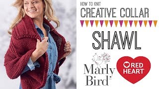 How to Knit Creative Collar Shawl [upl. by Kial426]