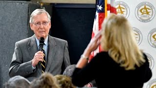 Mitch McConnell confronted by constituent at town hall [upl. by Parris]