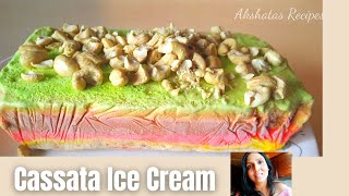 Cassata Ice cream Eggless recipedelicious layered icecreamAkshatas Recipes [upl. by Stclair]