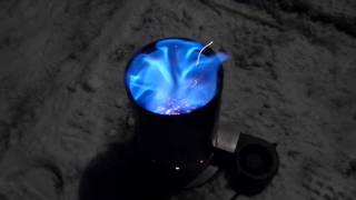 Camping Wood Gasification Stove Test 1 [upl. by Melli201]