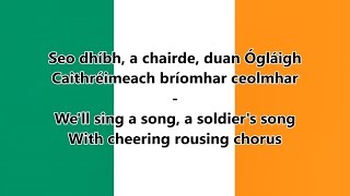 National anthem of Ireland  IEEN lyrics  Irish Version [upl. by Standing63]