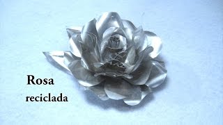 🌹DIY  Cómo hacer una ROSA con LATAS de REFRESCO 🌹DIY How to make a ROSE with SODA CANS 🌹 [upl. by Clea]