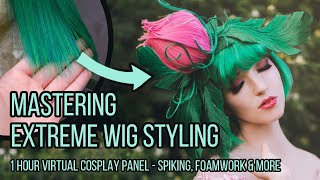 Mastering Extreme Wig Styling  1 Hour Cosplay Panel  Wefts Spikes Foamwork amp More [upl. by Lehplar]