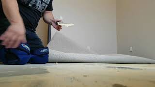 Installing a glue down carpet [upl. by Kela]