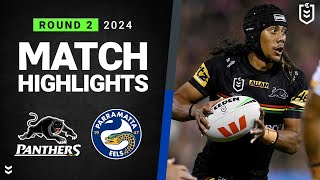 NRL 2024  Panthers v Eels  Match Highlights [upl. by Dionis]