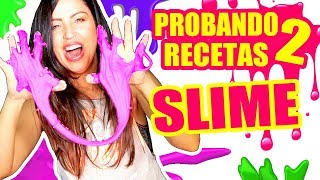 PROBANDO RECETAS RARAS DE SLIME FUNCIONAN SandraCiresArt DIY [upl. by Eiramacissej]