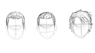 How to Draw Mens Hair [upl. by Hamlin]