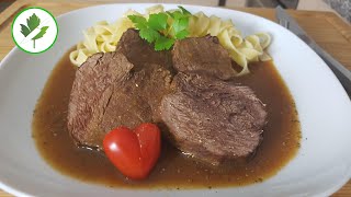 Schmorbraten vom Rind nach Omas Rezept Sonntagsbraten [upl. by Adnovad]