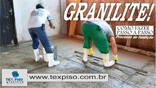 Como fazer piso Granilite  Todas as etapas passo a passo [upl. by Roosevelt]