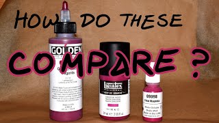 Paint Compare Quinacridone Magenta Acrylic [upl. by Elrem]